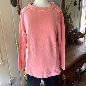 PILCRO for Anthropologie Peach Tunic  Sweatshirt Medium